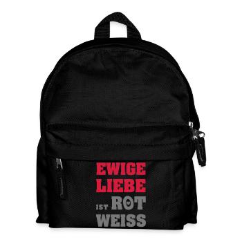 Ewige Liebe ist Rot-Weiss - Kinder Rucksack - Schwarz - Vorne