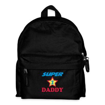 SUPER PAPA - Kinder Rucksack - Schwarz - Vorne