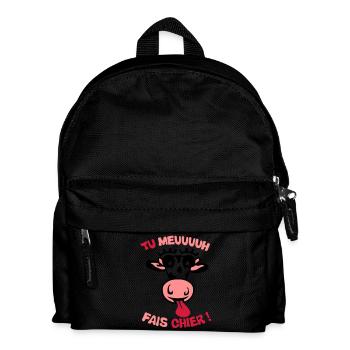 do you moo cow shit phrase - Kids' Backpack - black - Front