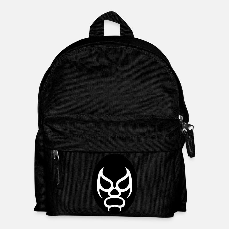 lucha libre wrestling mask geek bad angry - Kinder Rucksack - Schwarz