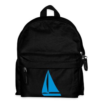 Segelboot - Kinder Rucksack - Schwarz - Vorne