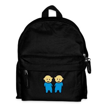 Zwillinge - Twins - Kinder Rucksack - Schwarz - Vorne