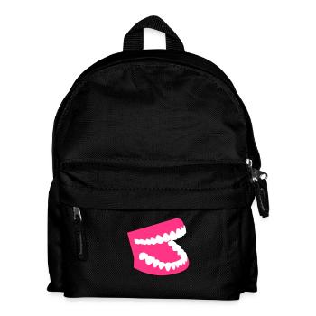 Gebiss - Kinder Rucksack - Schwarz - Vorne