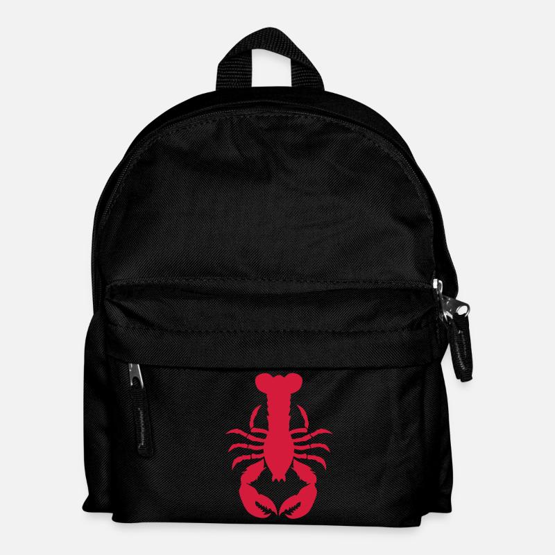 Hummer Krustentier Fisch Klemme - Kinder Rucksack - Schwarz
