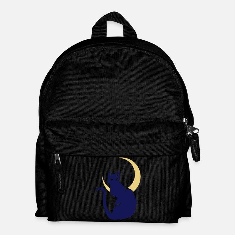 Night Cat - Kinder Rucksack - Schwarz