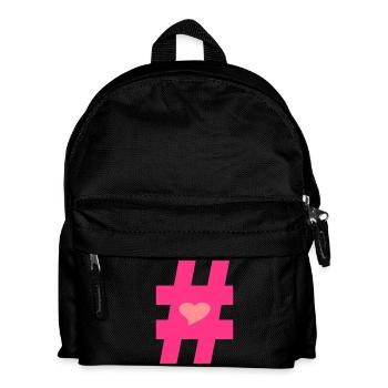 ❤I Love Hashtag-Hashtag Symbol Vector Design❤ - Kids' Backpack - black - Front