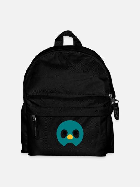Cartoon Penguin Face - Kids' Backpack - black