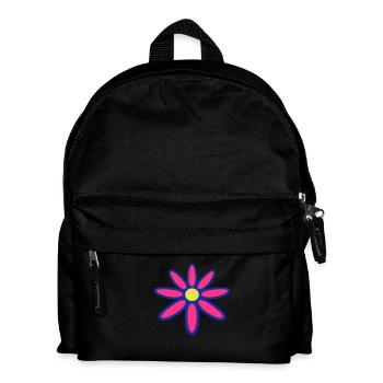 Kleine Margerite Blume Weiß Dekorativ Lila Natur - Kinder Rucksack - Schwarz - Vorne