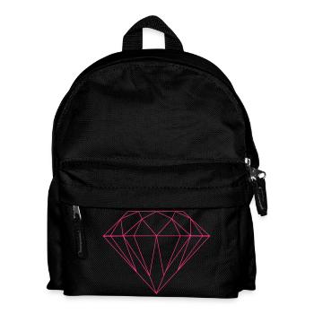 Diamant - Kinder Rucksack - Schwarz - Vorne