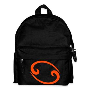 Krebs 2 Glyphe Sternzeichen Symbol - Kinder Rucksack - Schwarz - Vorne