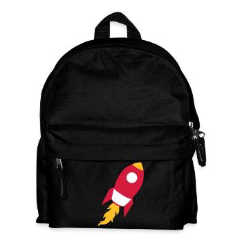 Rakete - Kinder Rucksack - Schwarz - Vorne