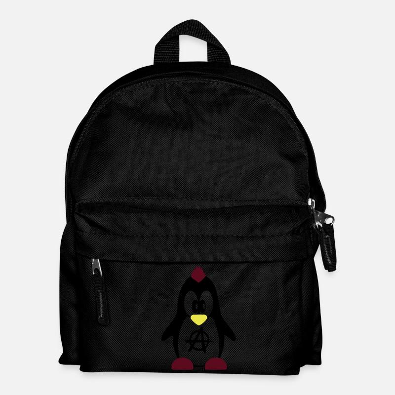 Punkpinguin - Kinder Rucksack - Schwarz