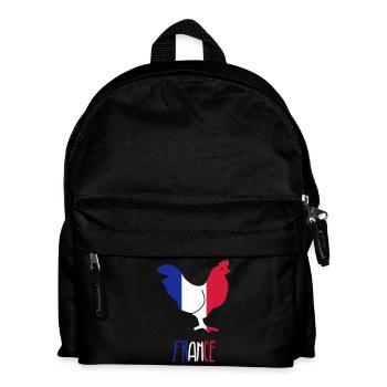 France Français Française French Frankreich - Kinder Rucksack - Schwarz - Vorne