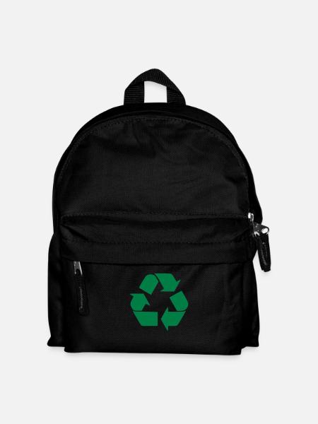 recycling - Kinder Rucksack - Schwarz