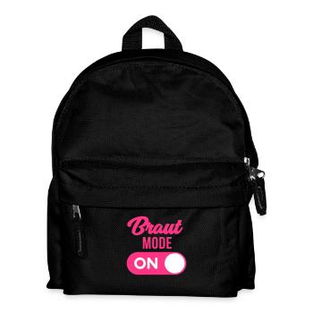 Braut Mode on - JGA T-Shirt - JGA Shirt - Party - Kinder Rucksack - Schwarz - Vorne
