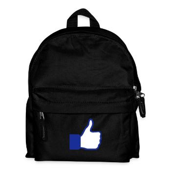social network button - Kinder Rucksack - Schwarz - Vorne