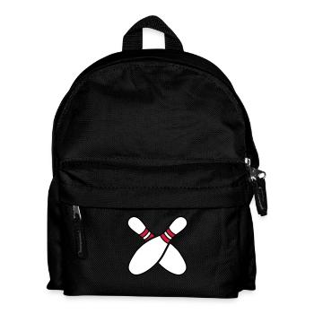 2 Bowling Pins - Kids' Backpack - black - Front