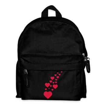 Herzchen Regen Herz Liebe - Kinder Rucksack - Schwarz - Vorne