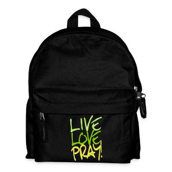 Live-Love-Pray! - Kinder Rucksack - Schwarz - Vorne