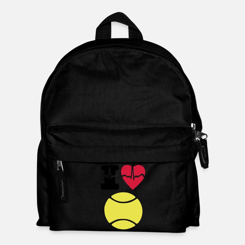 Ich Liebe Tennis - Kinder Rucksack - Schwarz