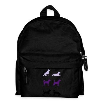 Sechs Hunde - Kinder Rucksack - Schwarz - Vorne
