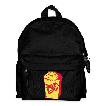 Popcorn - Kinder Rucksack - Schwarz - Vorne