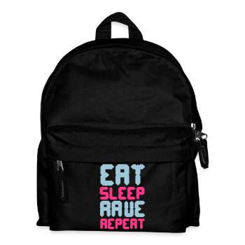 Eat Sleep Rave Repeat - Kids' Backpack - black - Front