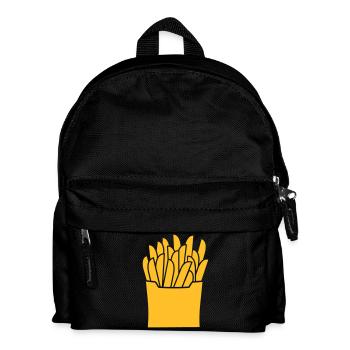 Pommes - Kinder Rucksack - Schwarz - Vorne