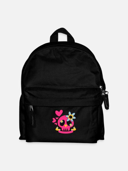 Tête de mort princesse - Sac à dos Enfant - noir