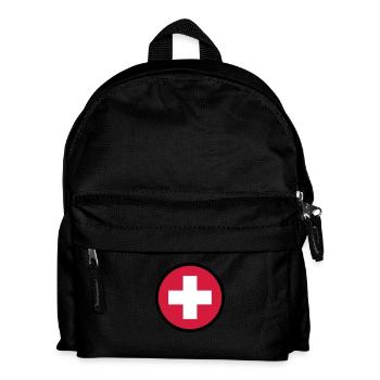 switzerland_round_3c - Kids' Backpack - black - Front