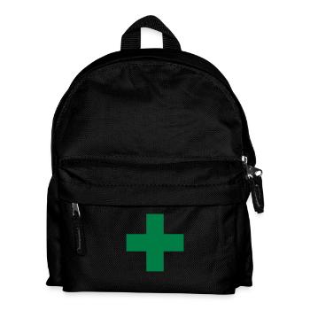 gruenes kreuz rotes blaues gelbes - Kinder Rucksack - Schwarz - Vorne