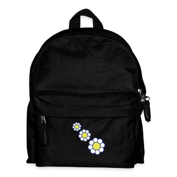 3 Weiße Margeriten Blumen Frühling Sommer Hübsch - Kinder Rucksack - Schwarz - Vorne