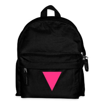 Rosa Dreieck / Rosa Winkel - Kinder Rucksack - Schwarz - Vorne