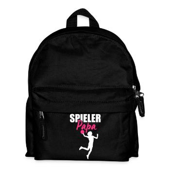 Handball Spieler Papa - Handballerin - Kinder Rucksack - Schwarz - Vorne