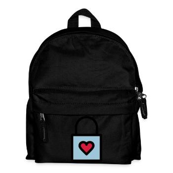 Padlock, love lock - Kids' Backpack - black - Front