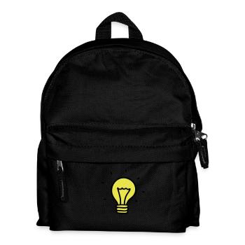 Light bulb - idea - Kids' Backpack - black - Front
