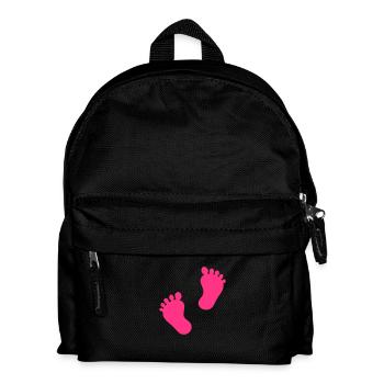 baby - füße - fuß - Kinder Rucksack - Schwarz - Vorne