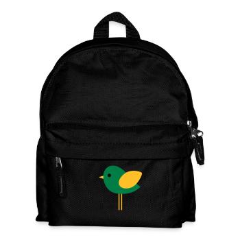 Vogel - Kinder Rucksack - Schwarz - Vorne