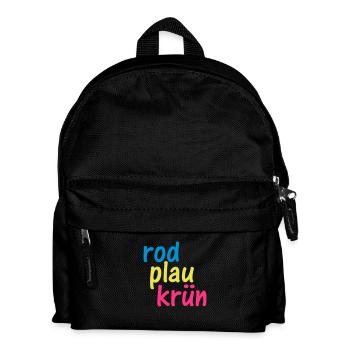 rodplaukruen - Kinder Rucksack - Schwarz - Vorne