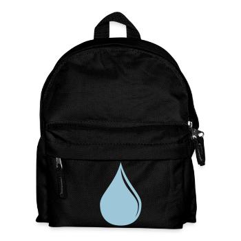 Tropfen - PrintShirt.at - Kinder Rucksack - Schwarz - Vorne