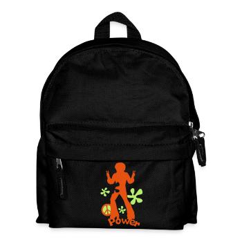 70 Jahre years11 siebziger Disco Frieden - Kinder Rucksack - Schwarz - Vorne