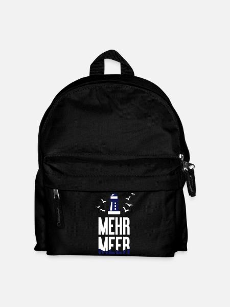 Mehr Meer - Leuchtturm - Sommer - maritim - 2C - Kinder Rucksack - Schwarz
