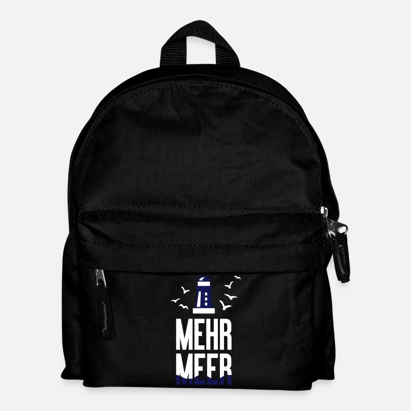 Mehr Meer - Leuchtturm - Sommer - maritim - 2C - Kinder Rucksack - Schwarz