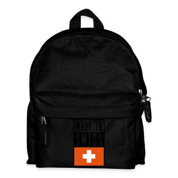 swiss made in - Kinder Rucksack - Schwarz - Vorne