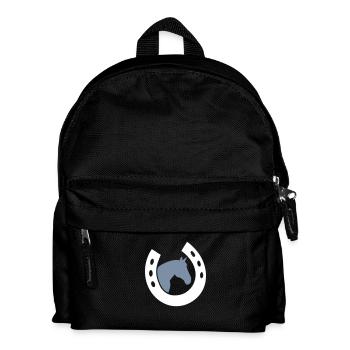 Hufeisen&Pferd - Kinder Rucksack - Schwarz - Vorne