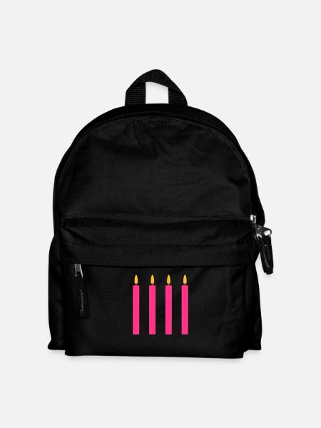 4 candles / / four / / fourth birthday / / fourth - Kids' Backpack - black