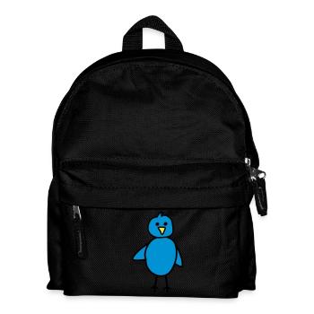 Vogel - Kinder Rucksack - Schwarz - Vorne