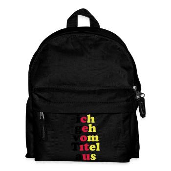 ich_geh_vom_titel_aus_3c - Kinder Rucksack - Schwarz - Vorne