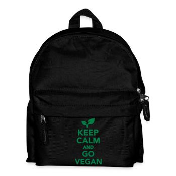 Vegan - Kinder Rucksack - Schwarz - Vorne