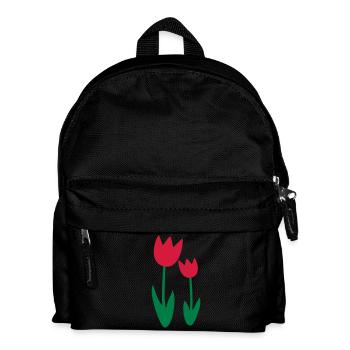 Tulpen - Kinder Rucksack - Schwarz - Vorne